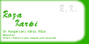 roza karpi business card